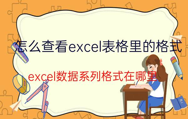 怎么查看excel表格里的格式 excel数据系列格式在哪里？